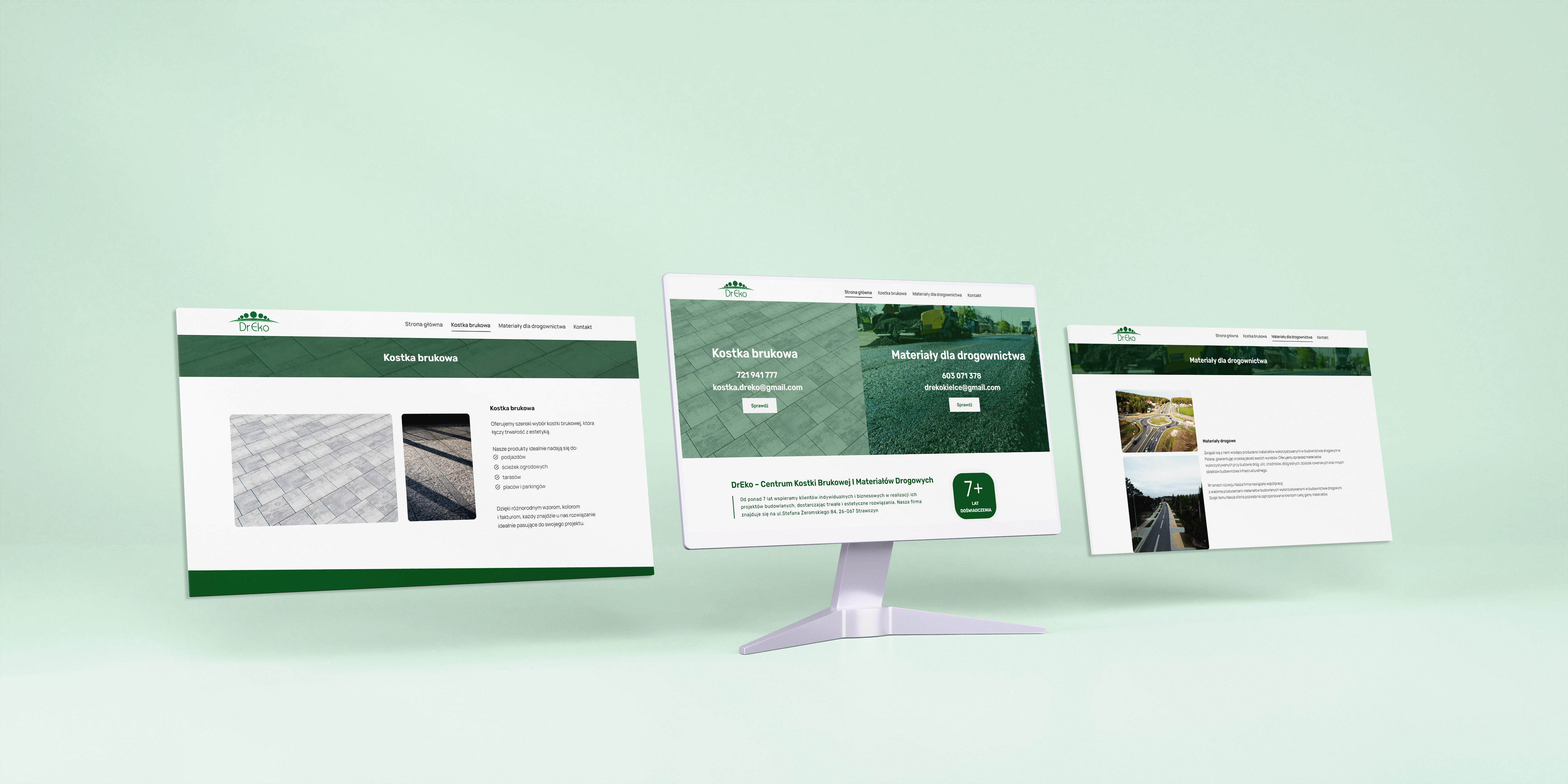 a computer screens with green and white images